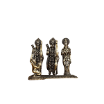 Brass Ram Darbar Idol | 3" x 4" x 2.5" (7.6 x 10.2 x 6.4 cm) | 236g Lightweight Sacred Art | Travel-Friendly Divine Family | Premium Collection
